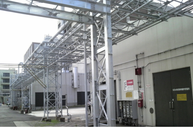 工場設備配管架台鉄骨